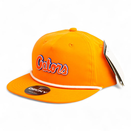 Florida Gators Script Orange 3D Classic Rope Hat- Orange/ White