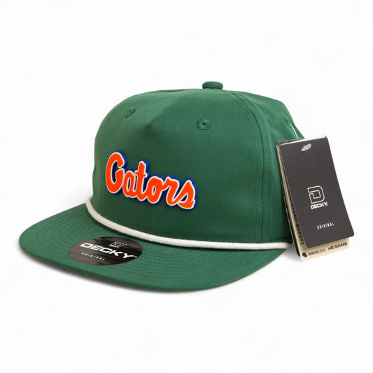 Florida Gators Script Orange 3D Classic Rope Hat- Forest/ White