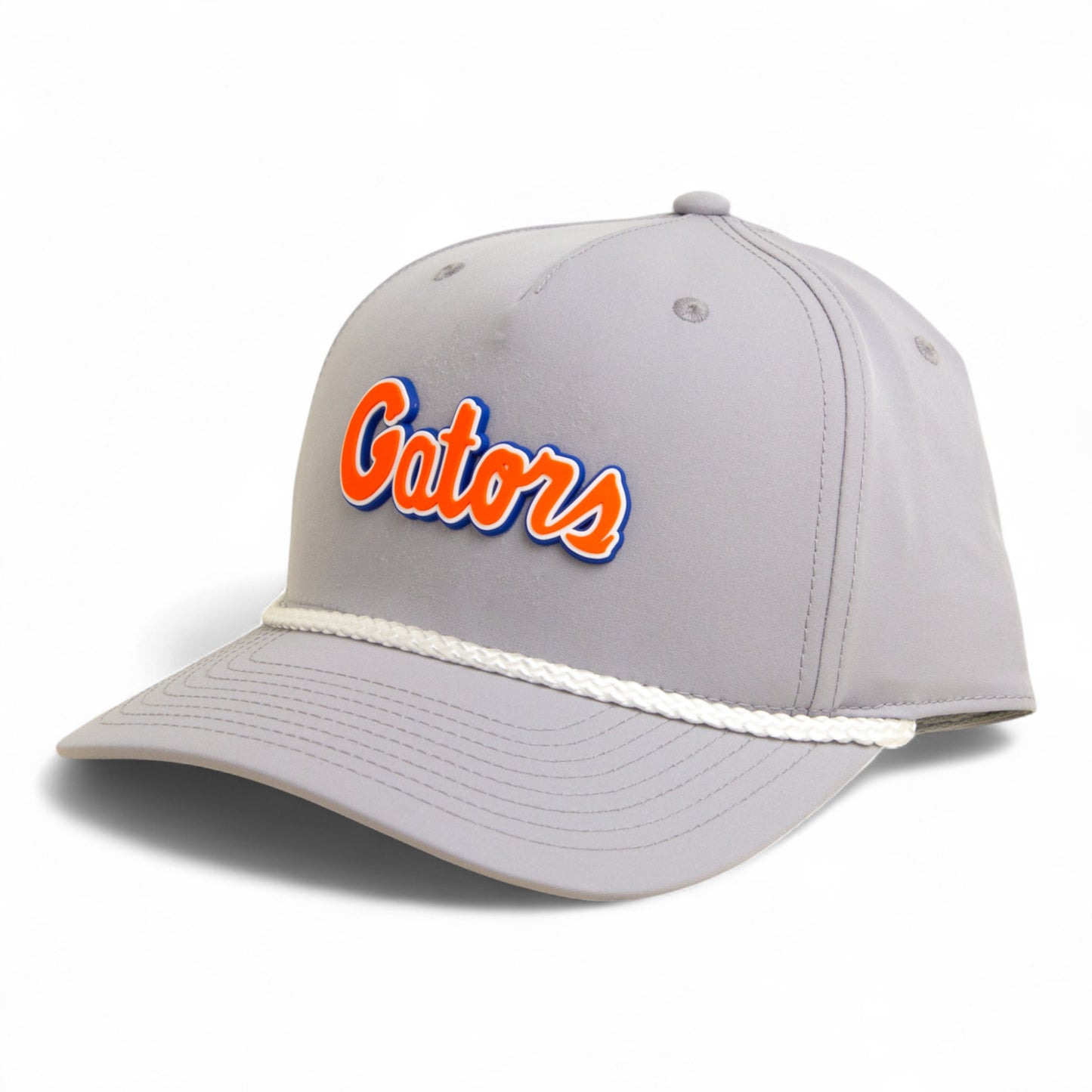 Florida Gators Script Orange 3D Five Panel Classic Rope Hat- Grey/ White