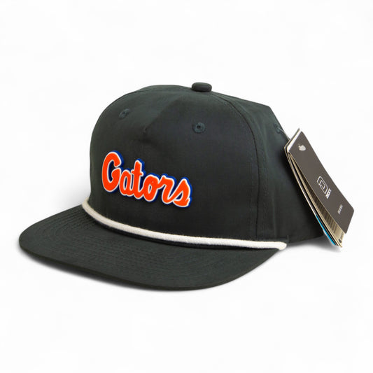 Florida Gators Script Orange 3D Classic Rope Hat- Charcoal/ White