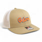 Florida Gators Script Orange 3D Snapback Trucker Hat- Tan/ White