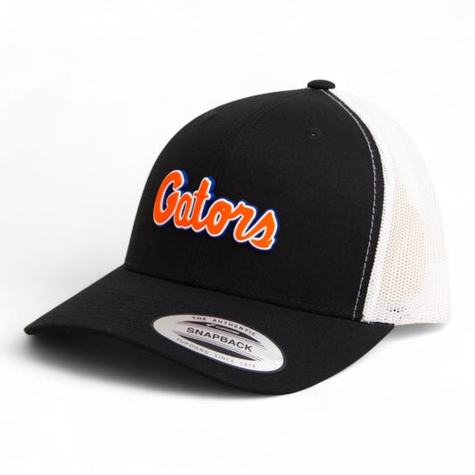 Florida Gators Script Orange 3D YP Snapback Trucker Hat- Black/ White