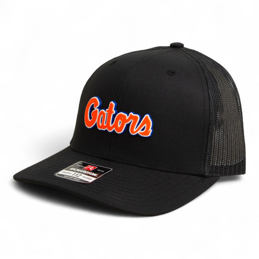 Florida Gators Script Orange 3D Snapback Trucker Hat- Black