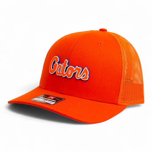 Florida Gators Script Orange 3D Snapback Trucker Hat- Orange