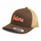 Florida Gators Script Orange 3D YP Snapback Trucker Hat- Brown/ Tan