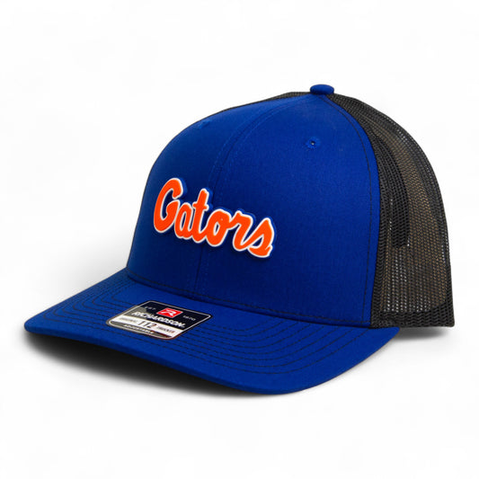 Florida Gators Script Orange 3D Snapback Trucker Hat- Royal/ Black