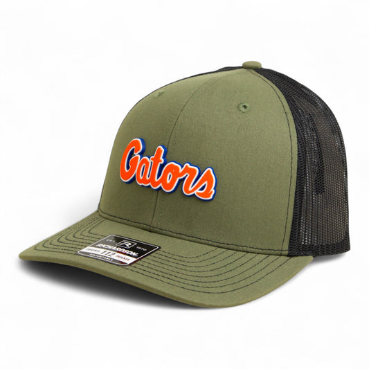 Florida Gators Script Orange 3D Snapback Trucker Hat- Loden/ Black