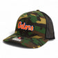 Florida Gators Script Orange 3D Snapback Trucker Hat- Army Camo/ Black