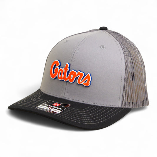 Florida Gators Script Orange 3D Snapback Trucker Hat- Grey/ Charcoal/ Black