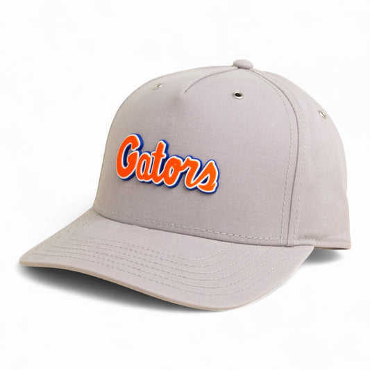 Florida Gators Script Orange 3D Snapback Canvas Hat- Grey