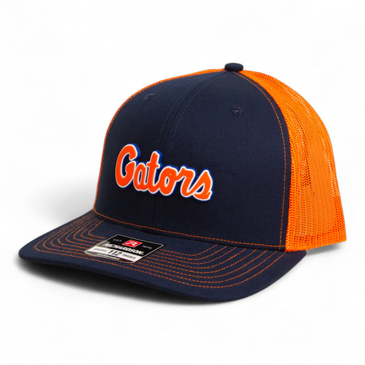 Florida Gators Script Orange 3D Snapback Trucker Hat- Navy/ Orange