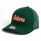 Florida Gators Script Orange 3D Snapback Trucker Hat- Dark Green