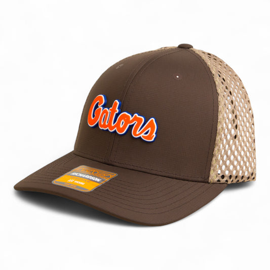 Florida Gators Script Orange 3D Snapback Tilikum Trucker Hat- Brown/ Tan