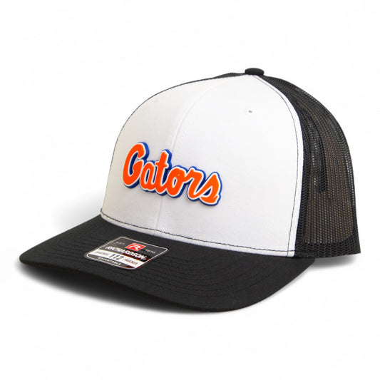Florida Gators Script Orange 3D Snapback Trucker Hat- White/ Black