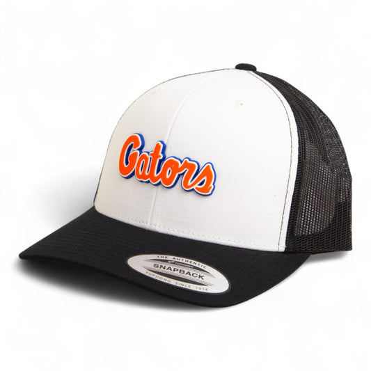Florida Gators Script Orange 3D YP Snapback Trucker Hat- White/ Black