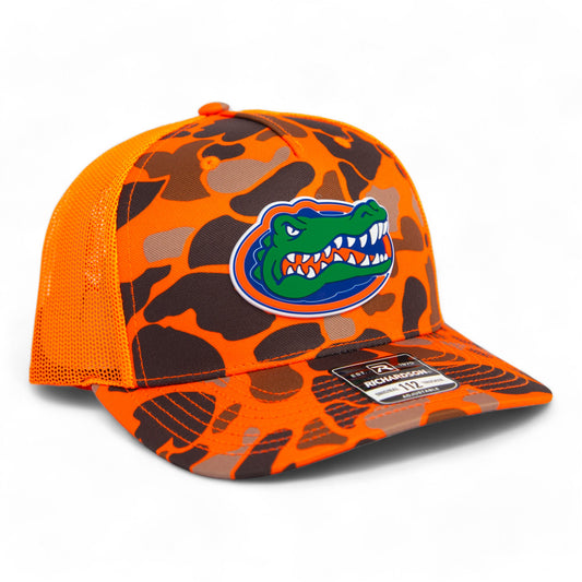 Florida Gators Snapback Trucker Hat- Blaze Duck Camo/ Blaze