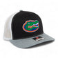 Florida Gators Snapback Trucker Hat- Black/ White/ Heather Grey