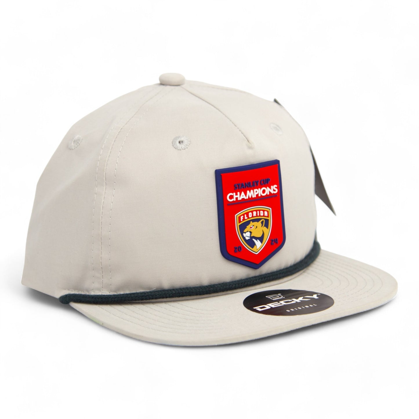 Florida Panthers Stanley Cup Champions 3D Classic Rope Hat- Grey/ Charcoal