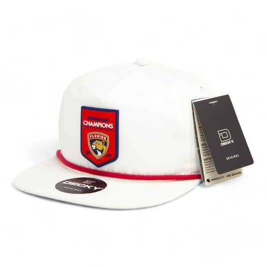 Florida Panthers Stanley Cup Champions 3D Classic Rope Hat- White/ Red