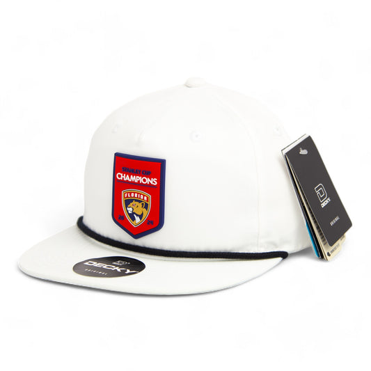 Florida Panthers Stanley Cup Champions 3D Classic Rope Hat- White/ Black