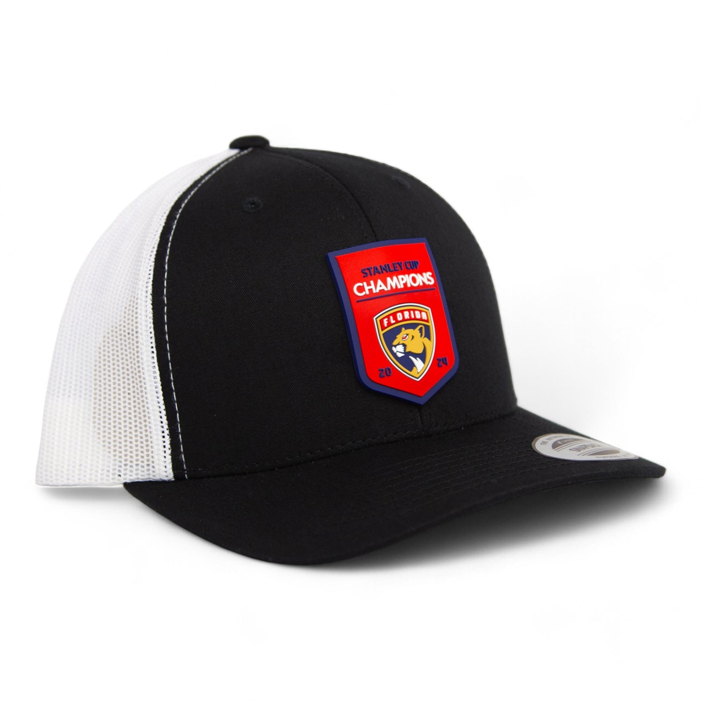 Florida Panthers Stanley Cup Champions 3D YP Snapback Trucker Hat- Black/ White