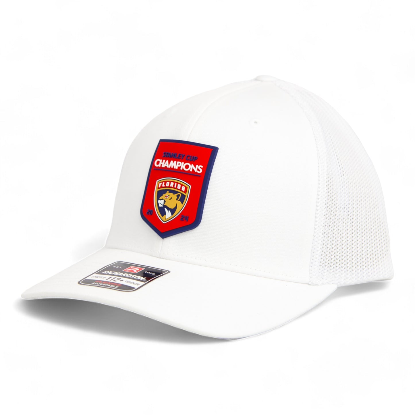 Florida Panthers Stanley Cup Champions 3D Snapback Trucker Hat- White