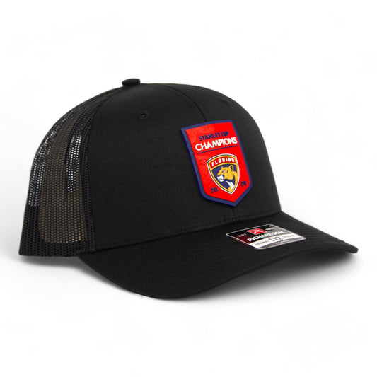 Florida Panthers Stanley Cup Champions 3D Snapback Trucker Hat- Black