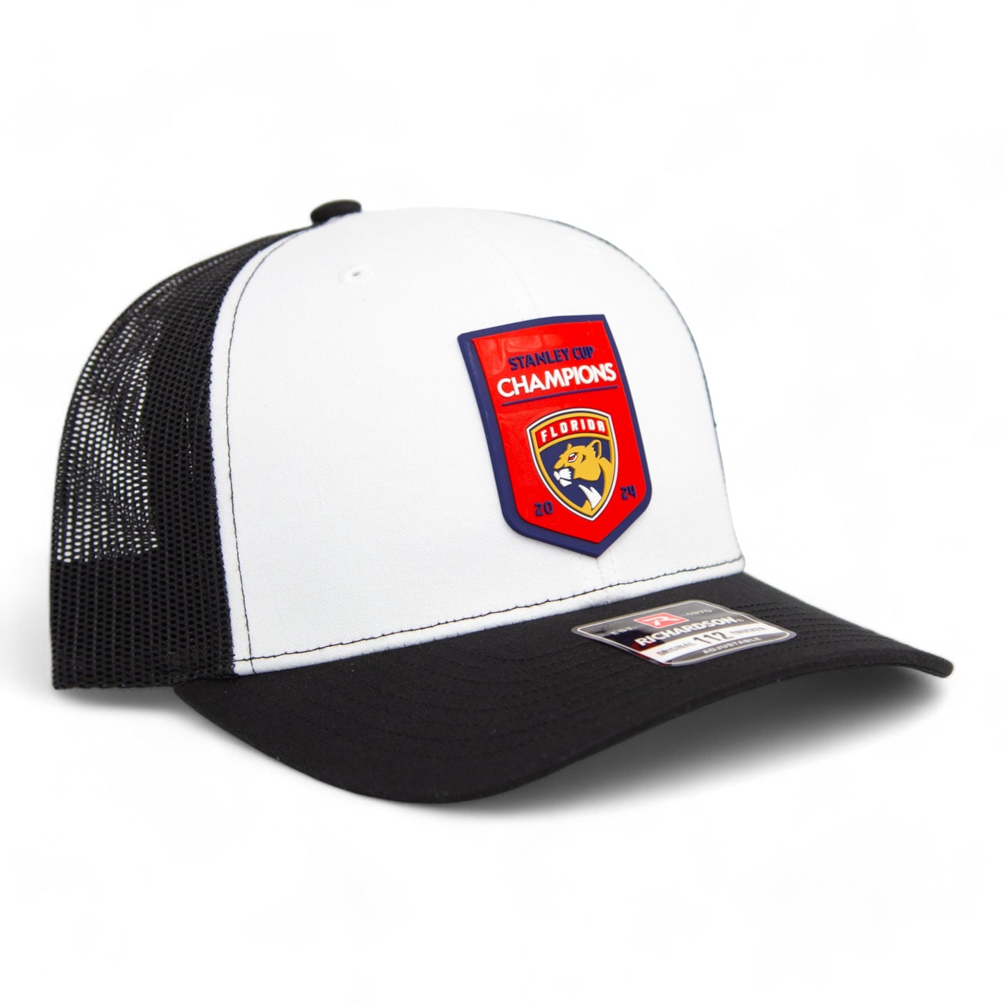 Florida Panthers Stanley Cup Champions 3D Snapback Trucker Hat- White/ Black