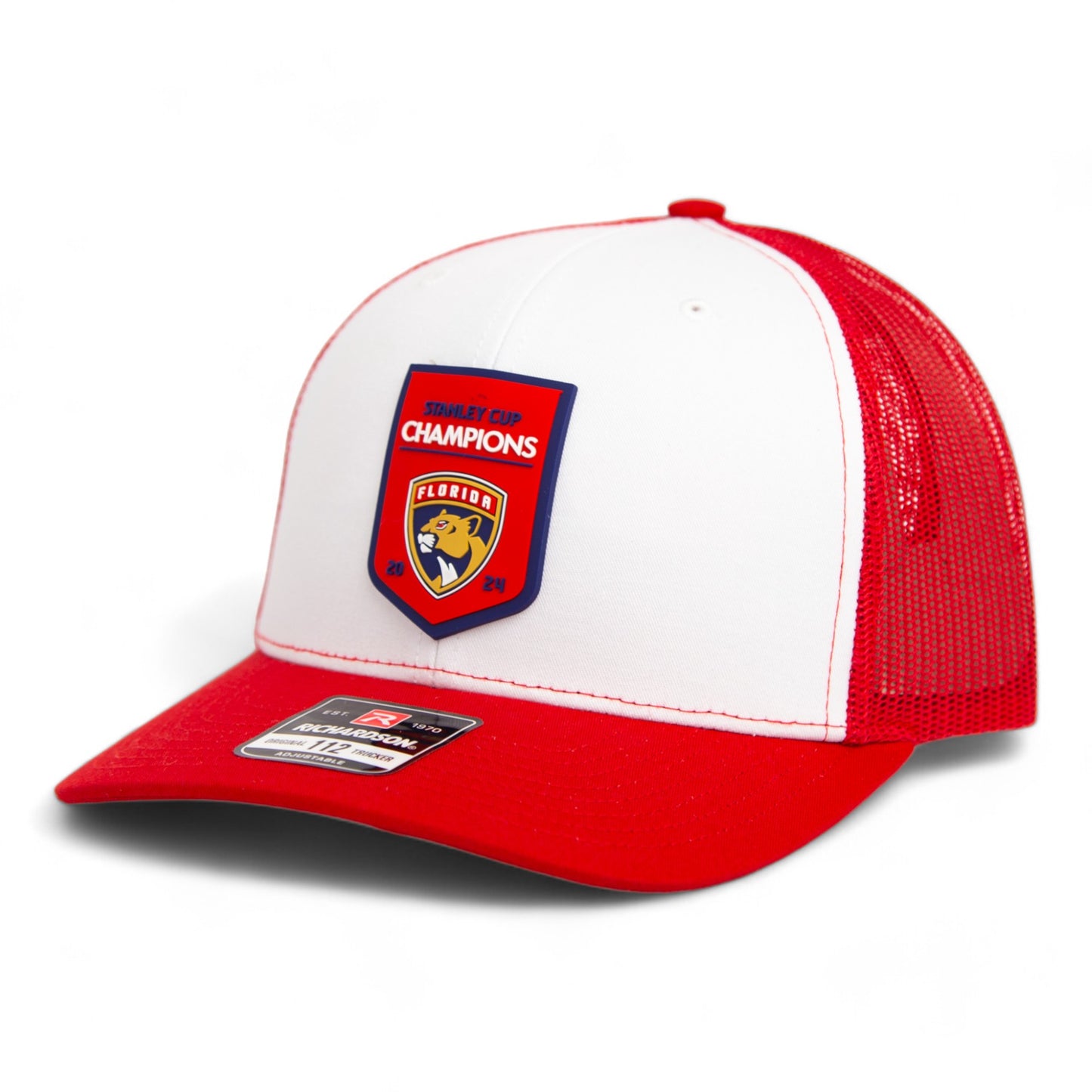 Florida Panthers Stanley Cup Champions 3D Snapback Trucker Hat- White/ Red