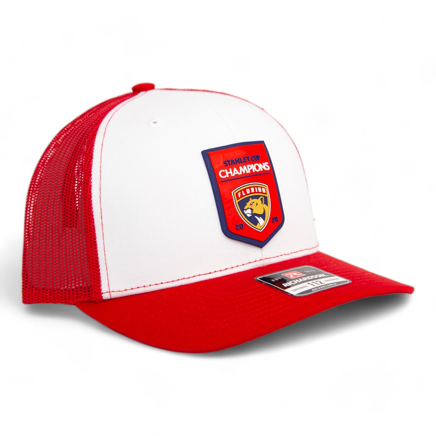 Florida Panthers Stanley Cup Champions 3D Snapback Trucker Hat- White/ Red