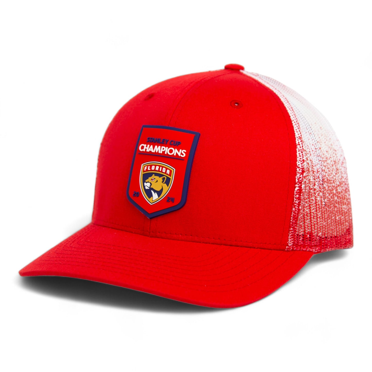 Florida Panthers Stanley Cup Champions 3D Snapback Trucker Hat- Fade Red