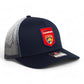 Florida Panthers Stanley Cup Champions 3D Snapback Trucker Hat- Navy Fade