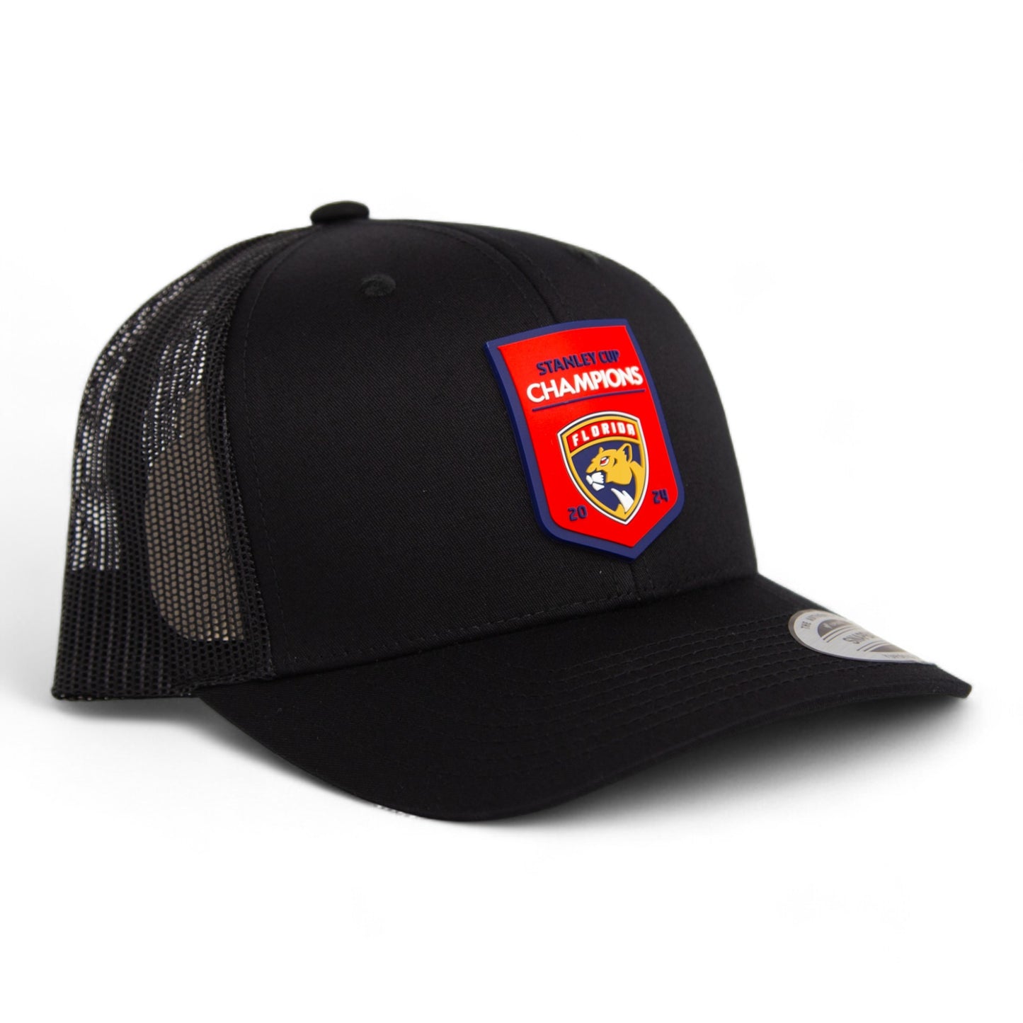 Florida Panthers Stanley Cup Champions 3D YP Snapback Trucker Hat- Black