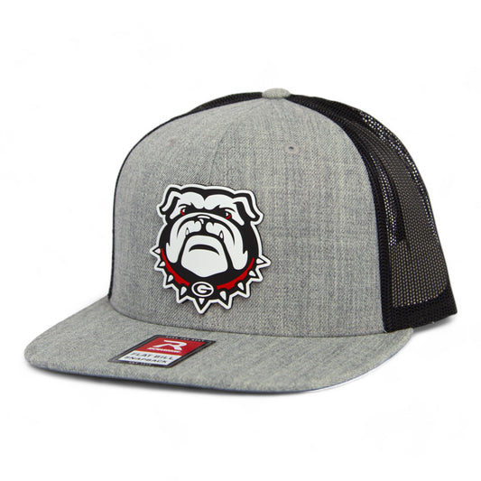 Georgia Bulldogs UGA 3D Wool Blend Flat Bill Hat- Heather Grey/ Black