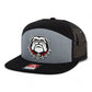 Georgia Bulldogs UGA 3D Snapback Seven-Panel Flat Bill Trucker Hat- Heather Grey/ Black