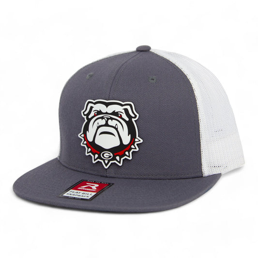 Georgia Bulldogs UGA 3D Wool Blend Flat Bill Hat- Charcoal/ White