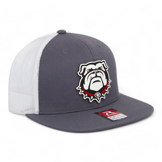 Georgia Bulldogs UGA 3D Wool Blend Flat Bill Hat- Charcoal/ White