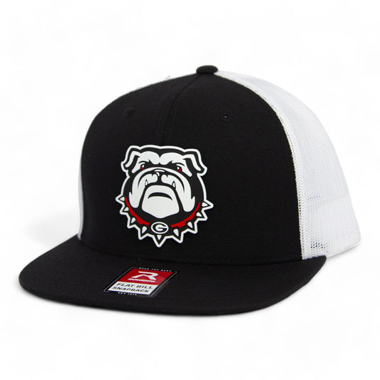 Georgia Bulldogs UGA 3D Wool Blend Flat Bill Hat- Black/ White