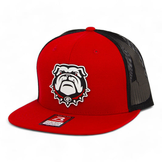 Georgia Bulldogs UGA 3D Wool Blend Flat Bill Hat- Red/ Black