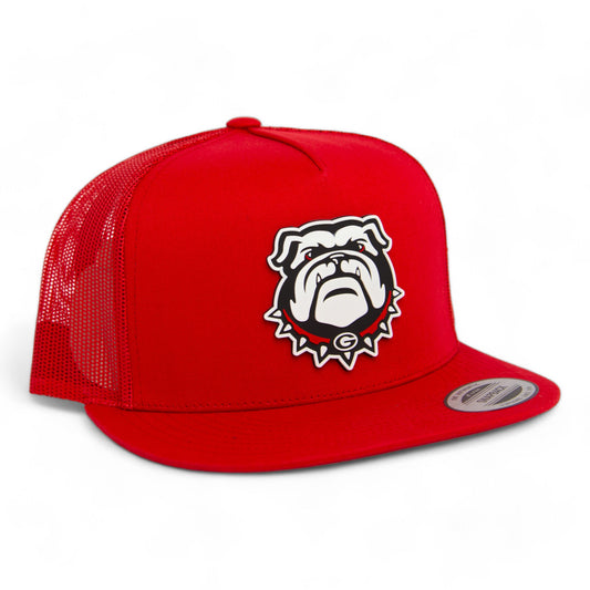 Georgia Bulldogs UGA 3D YP Snapback Flat Bill Trucker Hat- Red