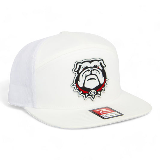 Georgia Bulldogs UGA 3D Snapback Seven-Panel Flat Bill Trucker Hat- White