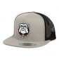 Georgia Bulldogs UGA 3D YP Snapback Flat Bill Trucker Hat- Silver/ Black