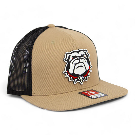 Georgia Bulldogs UGA 3D Wool Blend Flat Bill Hat- Tan/ Black