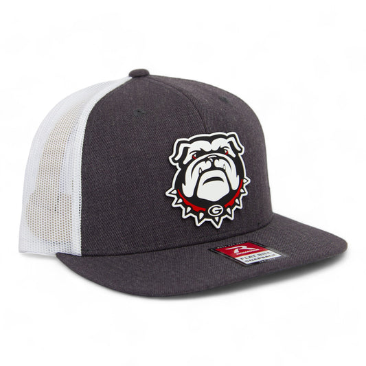 Georgia Bulldogs UGA 3D Wool Blend Flat Bill Hat- Heather Charcoal/ White