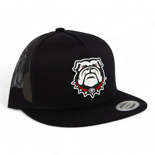 Georgia Bulldogs UGA 3D YP Snapback Flat Bill Trucker Hat- Black