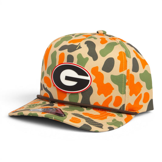 Georgia Bulldogs Power G 3D Duck Camo Rope Hat- Blaze Camo