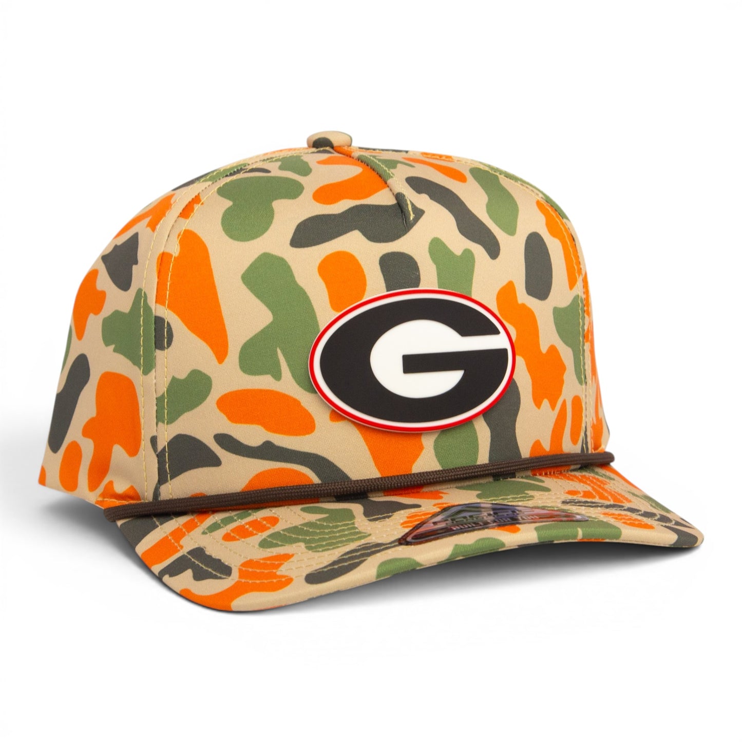 Georgia Bulldogs Power G 3D Duck Camo Rope Hat- Blaze Camo