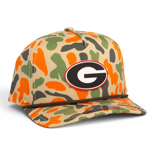 Georgia Bulldogs Power G 3D Duck Camo Rope Hat- Blaze Camo