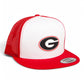 Georgia Bulldogs Power G 3D YP Snapback Flat Bill Trucker Hat- White/ Red