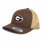 Georgia Bulldogs Power G 3D YP Snapback Trucker Hat- Brown/ Tan